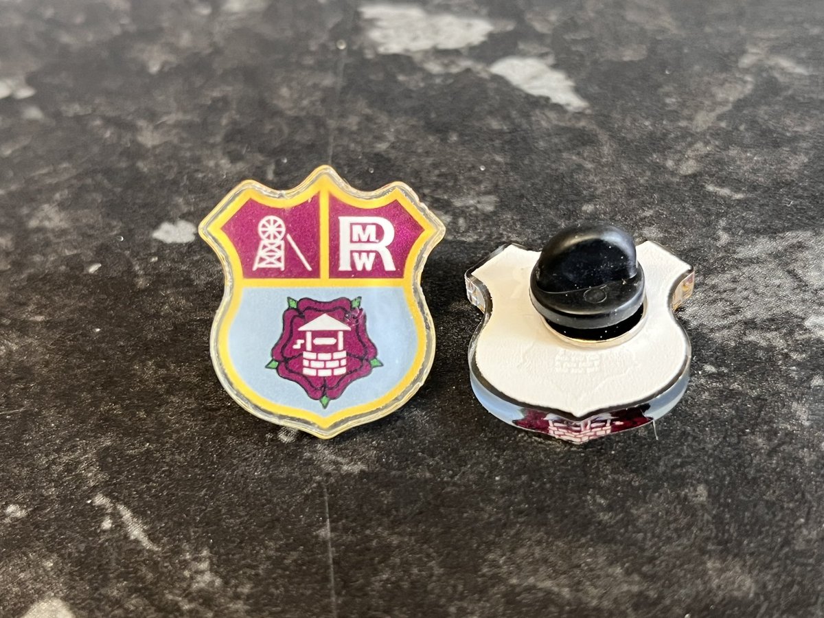 A reminder you can buy our new pin badges on the gate at Ferguson Park tonight. Only £3