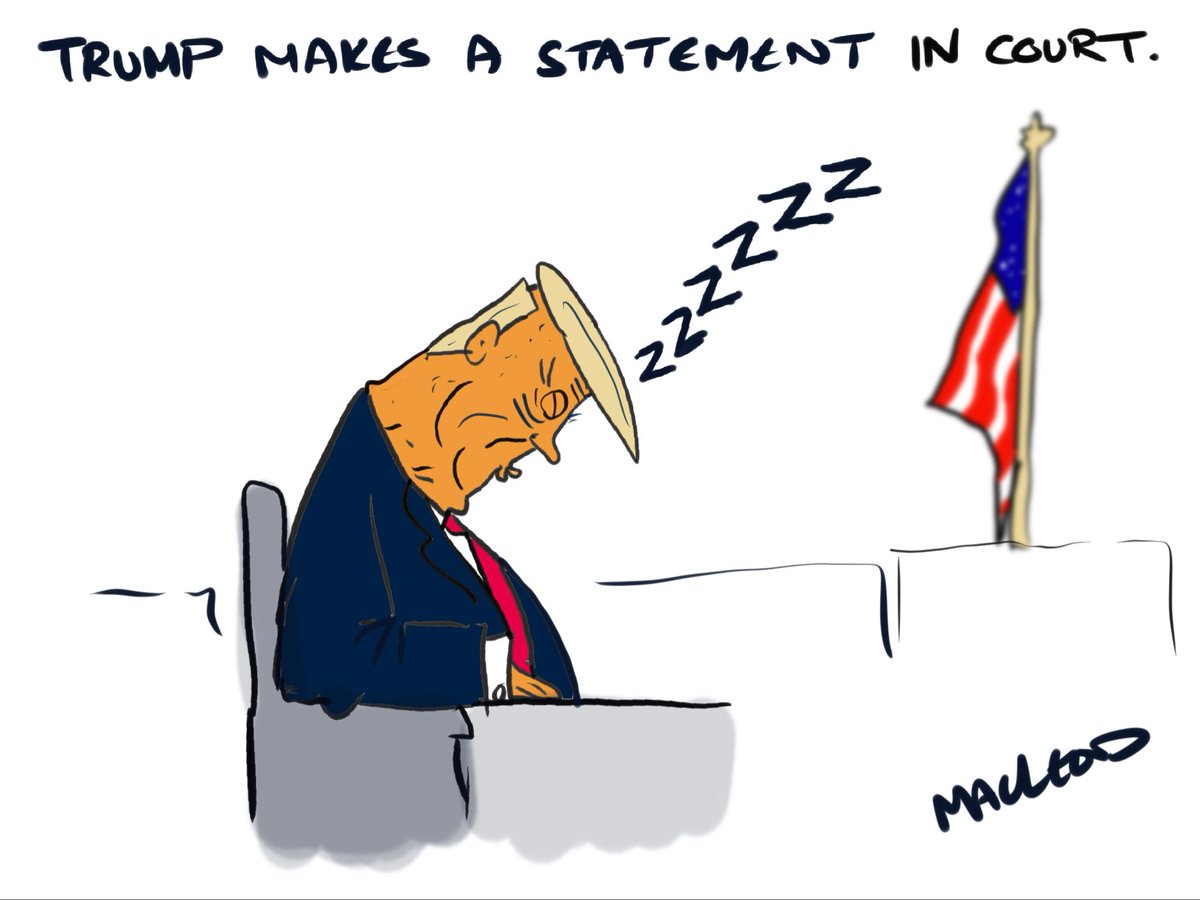 'I prefer Presidents who don’t fall asleep before the lunch break in their hush money paid to a porn star election interference trial' -- @JoJoFromJerz #DrowsyDon #SleepyDon #SleepyDonald #DonSnoreleone #TrumpTrial #ABlueView