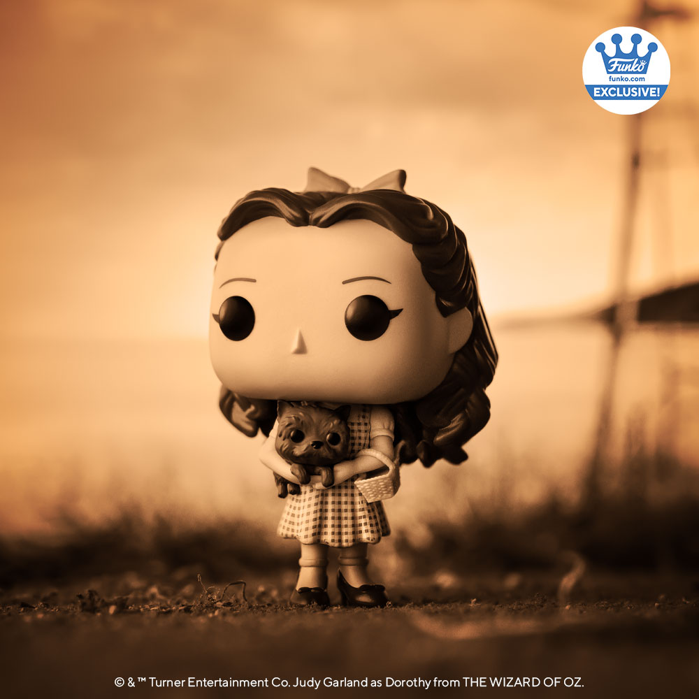 Watch out for falling houses! Pop! Dorothy™ and Pop! Toto™ have landed in Oz™ and are a long way from Kansas! Grab your Ruby Slippers™ and join this exclusive, sepia duo for an adventure down the Yellow Brick Road™. 🧺 bit.ly/3Q3fm6M
