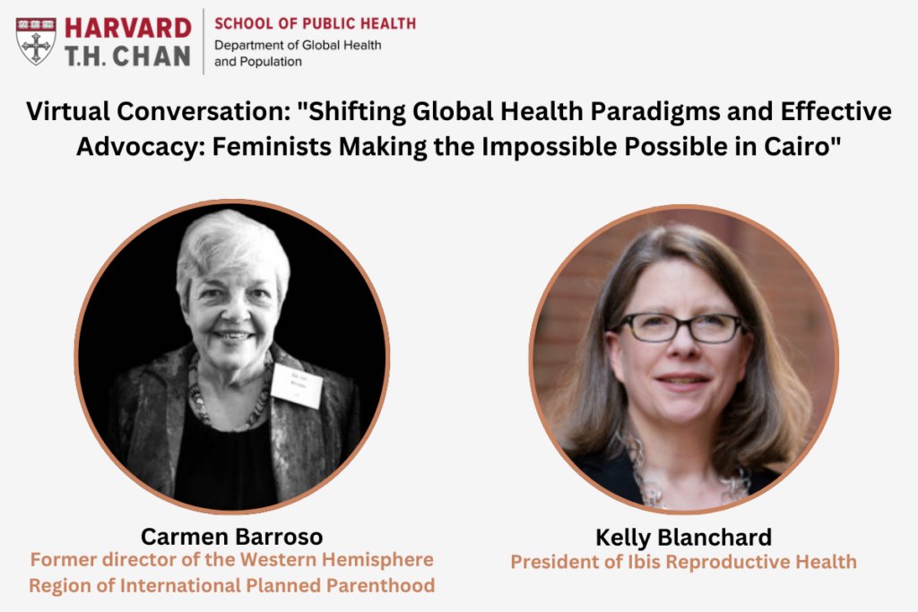 Next Tuesday, April 23 from 1-2pm EST, @IbisRH President @kblanchardIbis will be in virtual conversation with Carmen Barroso about shifting population and global health paradigms and the impact of advocacy and civil society engagement. Register here: ow.ly/mwmz50RhhOy