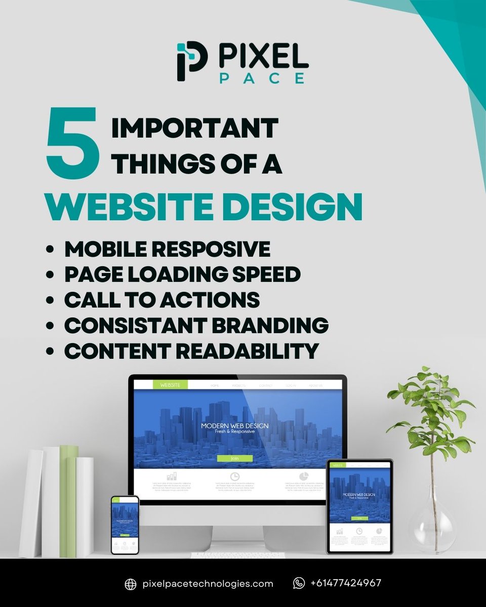 Our designs are optimized to adapt seamlessly to various screen sizes ensuring a consistent and enjoyable browsing experience for all users. . Visit Us: pixelpacetechnologies.com or contact us at +61 477424967 . #Webdesigning #Websitedesign #digitalmarketing #pixelpacetechnologies