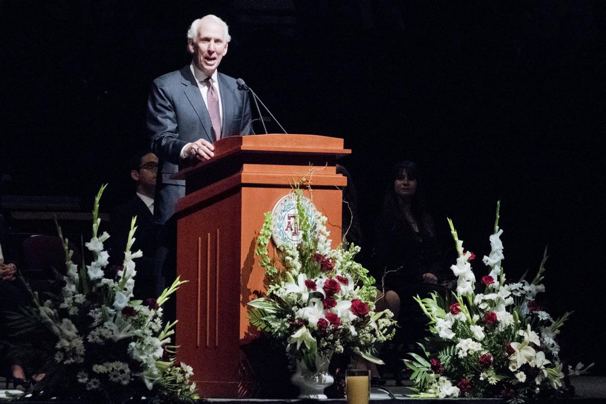 TAMU's tweet photo. "This cherished ceremony has special meaning to each of us, but it is one of the foundations of what it means to be an Aggie. It symbolizes the bond that Aggies have to Texas A&amp;M, and to each other, forever."

-Coach R. C. Slocum
Campus Muster, April 21, 2016 https://t.co/yWhO62OeUo