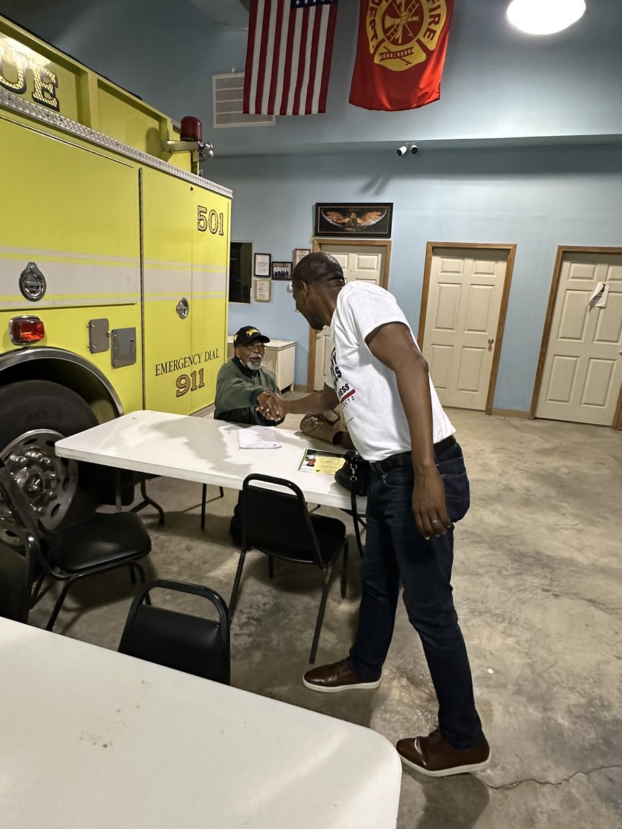 AnthonyDaniels's tweet photo. Was thrilled to be able to meet some of the great people of Tuskegee, Alabama today. From the District 3 Fire Department to the Tuskegee National Guard Armory to the Tuskegee Municipal Complex, it is great seeing everyone out and ready to put in their vote for #AD4AL. https://t.co/eAT0tx4D1O