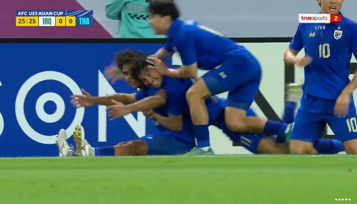 ลียงยังไม่ยิง แต่มีแอสซิส 
ไทยนำอิรัก 1-0 นาที 26

#AFCU23