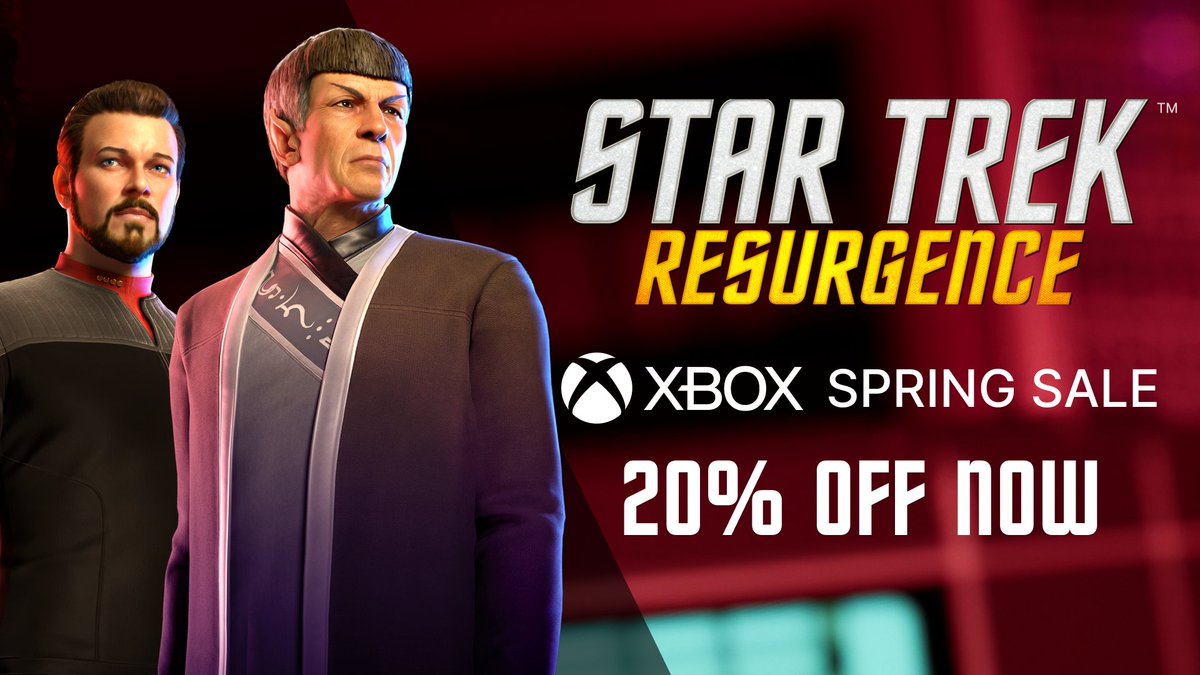 Less than 48 hours of 20% discount goodness left! The #XboxSpringSale ends on April 18th, so grab a copy of #StarTrekResurgence now and join us on the #FinalFrontier! 🖖