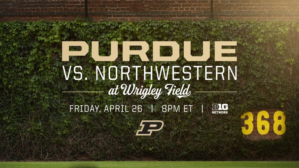 Purdue Athletics (@purduesports) on Twitter photo Hey, Chicago, what do you say?
For the first time ever, <a href="/PurdueBaseball/">Purdue Baseball</a> is coming to Wrigley Field!
Be there to cheer on the hottest team in <a href="/B1Gbaseball/">Big Ten Baseball</a> on Friday, April 26. 🚂⚾️
🎟️ Tickets: cubs.com/NUbaseball
📰 Info: boile.rs/WrigleyBSB24 Hey, Chicago, what do you say?
For the first time ever, <a href="/PurdueBaseball/">Purdue Baseball</a> is coming to Wrigley Field!
Be there to cheer on the hottest team in <a href="/B1Gbaseball/">Big Ten Baseball</a> on Friday, April 26. 🚂⚾️
🎟️ Tickets: cubs.com/NUbaseball
📰 Info: boile.rs/WrigleyBSB24