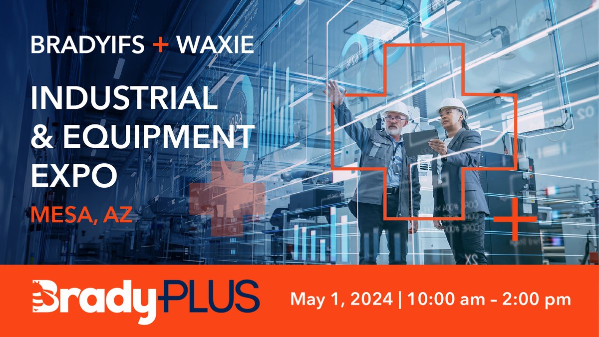 BradyPLUS (@brady_plus) on Twitter photo ๐ It's a double-header in Arizona! Join us for DAY TWO of our #Industrial & #Equipment Expo where we'll be showcasing everything you need to succeed for managing your #facilities program.
Hosted by <a href="/BradyIndustries/">BradyIFS (Now BradyPLUS)</a> & @waxiebuzz.
Register at bradyplus.com/events ๐ It's a double-header in Arizona! Join us for DAY TWO of our #Industrial & #Equipment Expo where we'll be showcasing everything you need to succeed for managing your #facilities program.
Hosted by <a href="/BradyIndustries/">BradyIFS (Now BradyPLUS)</a> & @waxiebuzz.
Register at bradyplus.com/events