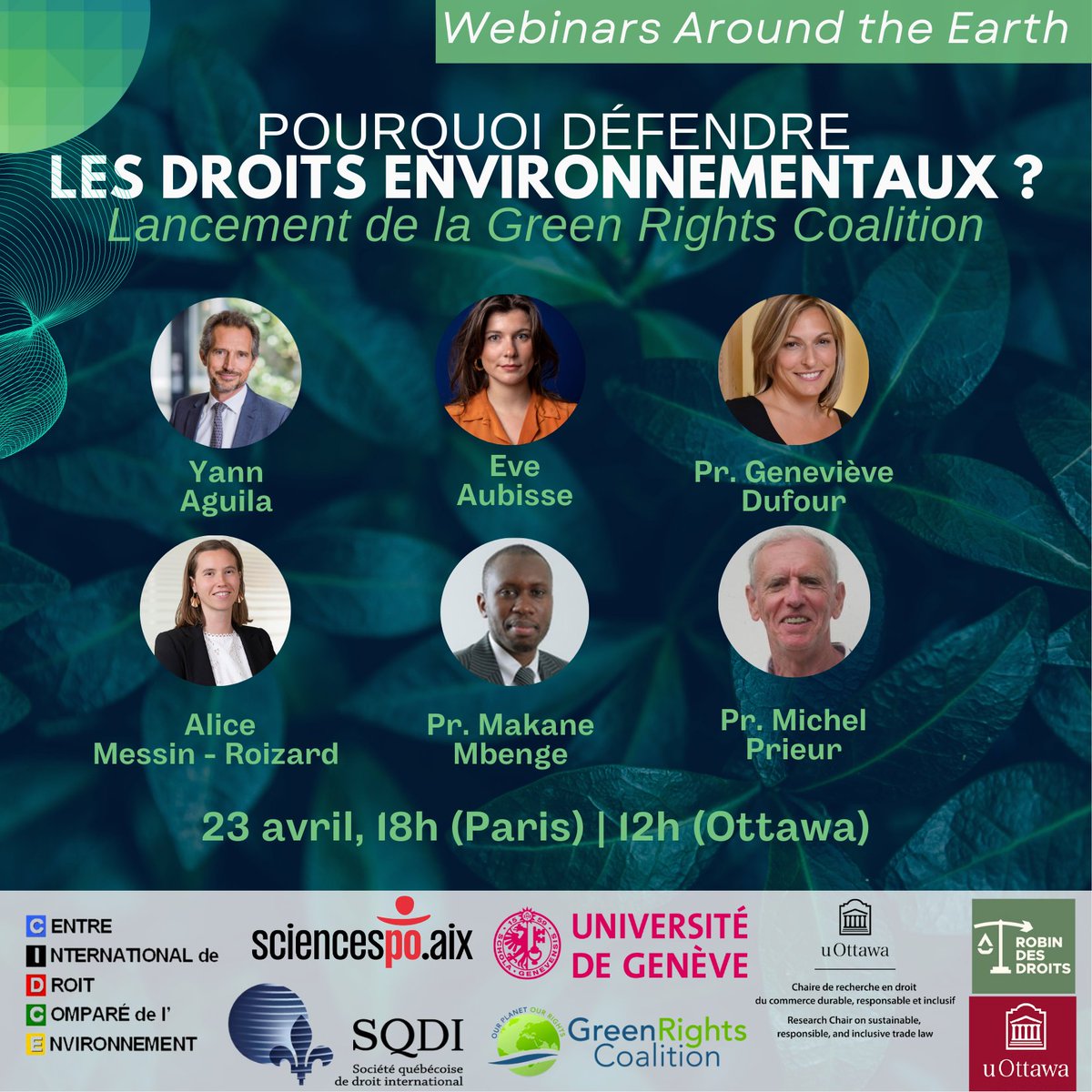 Sciences_Po_Aix's tweet photo. « 𝐖𝐞𝐛𝐢𝐧𝐚𝐫𝐬 𝐀𝐫𝐨𝐮𝐧𝐝 𝐓𝐡𝐞 𝐄𝐚𝐫𝐭𝐡 » : Pourquoi devons-nous défendre les droits environnementaux ? 🌎

Assistez au webinaire prévu le mardi 23 avril à 18h00, en partenariat avec @PactEnvironment !

Inscrivez-vous grâce au lien ci-dessous👇
https://t.co/dSxUb18S2q https://t.co/ZPjoMvqo29