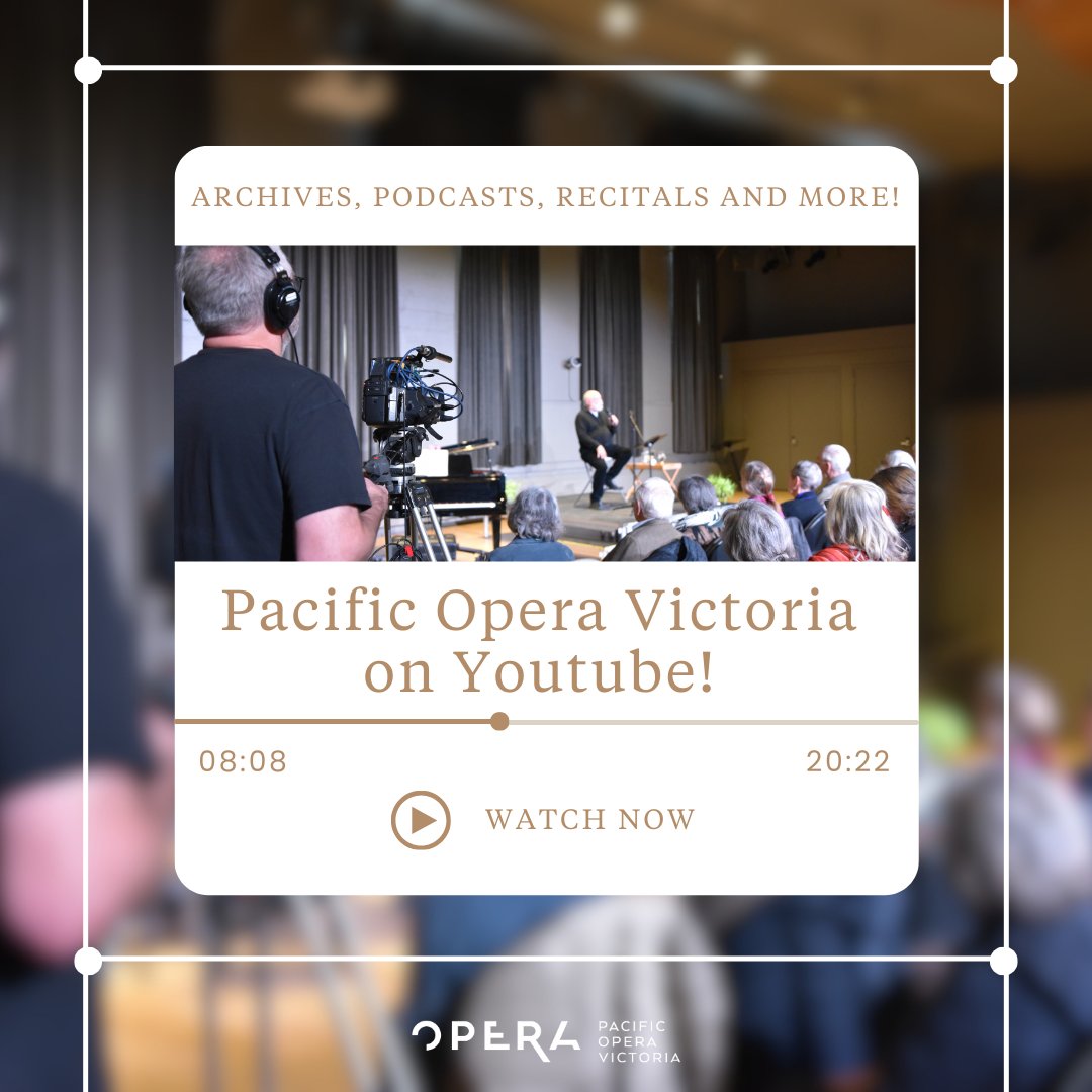 Craving opera? Explore our YouTube channel for a treasure trove of lectures, podcasts, recitals, and more! It's available rain or shine, on the go or at home! Follow the link in our bio or visit youtube.com/@PacificOperaV… to indulge in all things opera! 🎶