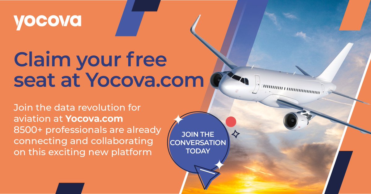 Eager to explore the possibilities of aviation collaboration? Join Yocova's #aviation network today, boasting over 8,500 partnerships. Best of all, it's free! Don't miss out on these opportunities. Join us now: bit.ly/3xZGnhu #Yocova #FutureofAviation #AvGeek