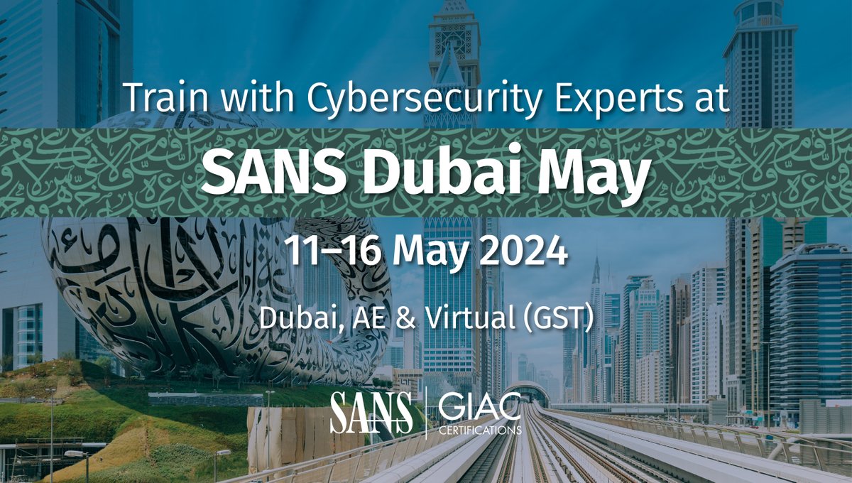 🔰 Step into the shoes of an adversary with #SEC565, guided by @dmay3r, or strengthen your defenses by mastering #SEC566 with @brianwifaneye, at SANS Doha May 2024. Spots are limited, so secure yours now! → sans.org/u/1vk8 #SANSTraining #OffOps #Dubai