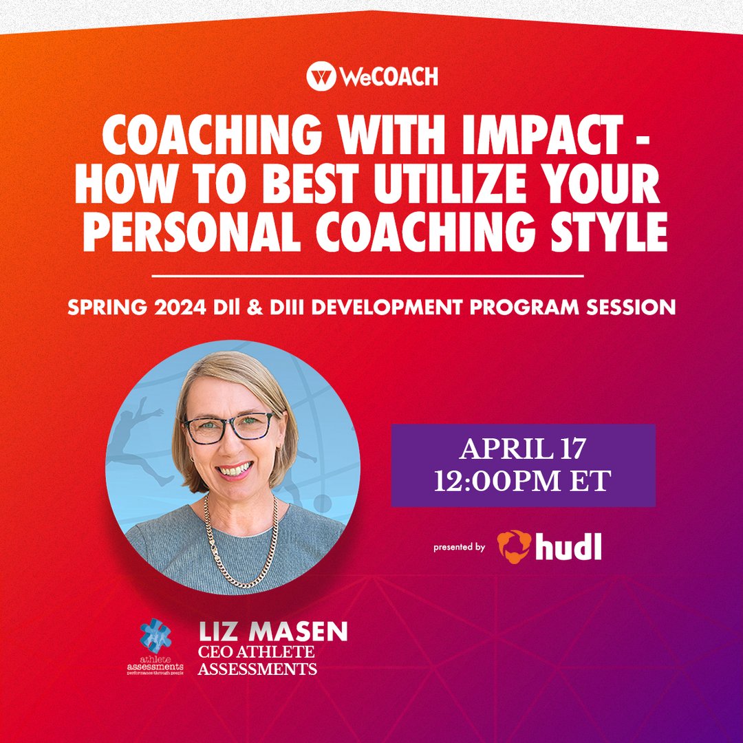 🚨 EVENT REMINDER: DII & DIII Development Program Session is TOMORROW 📅 April 17 ⏰ 12:00PM ET 🔗 bit.ly/DevPrgm 📌 @AthleteAssess Presented by: @Hudl #WeTEACH