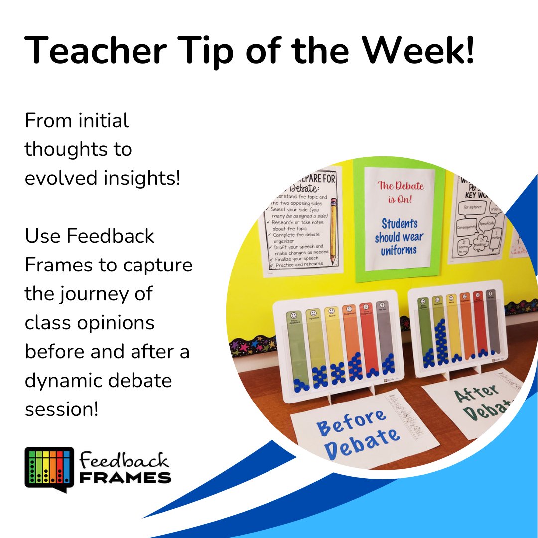 FeedbackFrames's tweet photo. Unlock the journey from initial thoughts to evolved insights! Use Feedback Frames to capture the transformation of class opinions! Find out more at https://t.co/BxzkyyZdez #FeedbackFrames #TeacherTuesday #Teachers #Education #DebateClass #StudentEngagement #TeachingTips https://t.co/VhPZ7CYDX2