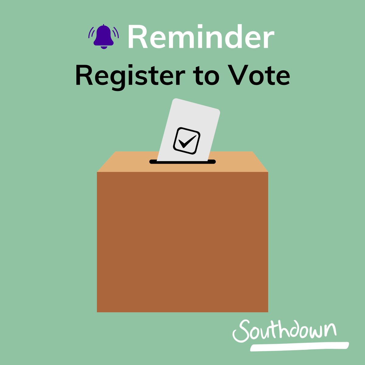 📢 Make sure you register to vote before 11:59pm tonight! This means you will be able to vote in the upcoming local elections on Thursday 2nd May. You can register here 👉 lght.ly/dka6knd