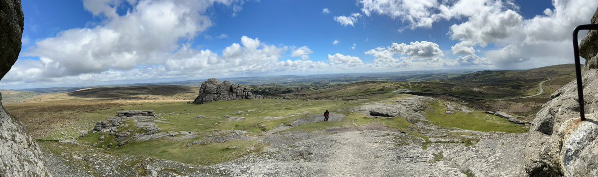 Windy but worth the ear ache for the view. Lovely day exploring & we managed to dodge the showers! #Haytor #Dartmoor #Devon