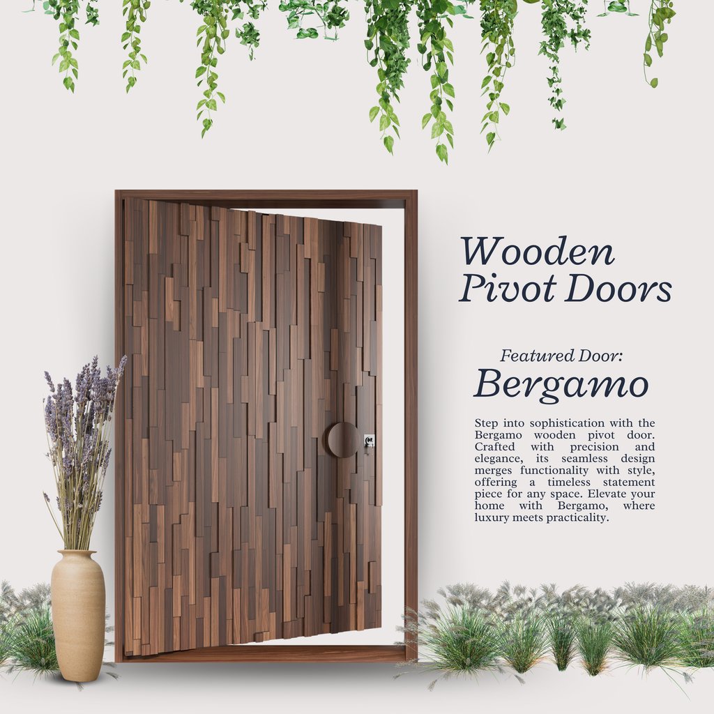 Step into sophistication with the Bergamo Wooden Pivot Door.

#IwantThatDoor #UniversalIronDoors #IronDoors #WoodPivot #PivotDoor #DesignInspiration #LosAngeles #LosAngelesDesign #California #HomeEntry