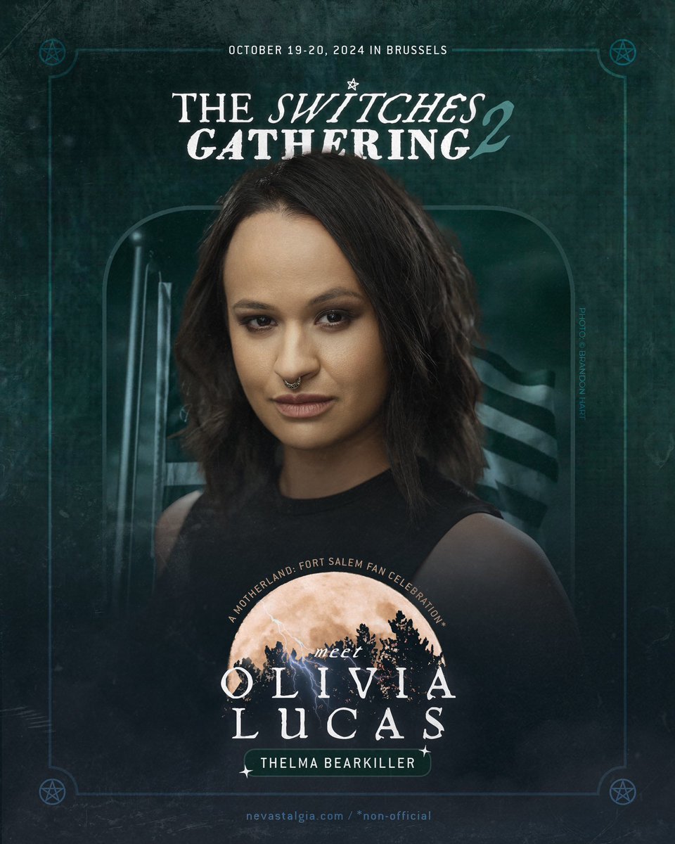 #SwitchesCon2 — NEW GUEST : Olivia Lucas 💚🌪 We’re delighted to welcome Olivia Lucas for her very first MFS convention. She will be with us on Sunday October 20th only and is a regular guest. Tickets on sale at 9PM (CEST) billetweb.fr/switchescon2 #MotherlandFortSalem