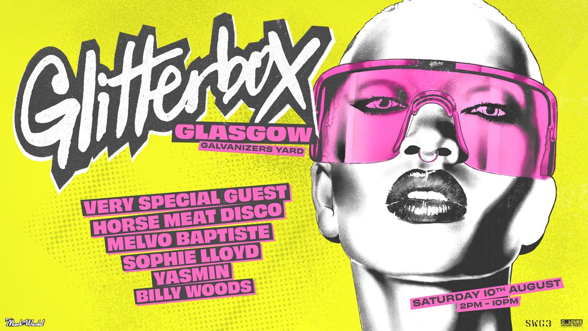 𝗝𝗨𝗦𝗧 𝗔𝗡𝗡𝗢𝗨𝗡𝗖𝗘𝗗 A star studded selection of DJs including Horse Meat Disco, Yasmin, and more head to SWG3 Galvanizers Yard for Glitterbox on Saturday 10 August. And, there's a very special guest still to be announced. 𝗠𝗢𝗥𝗘 𝗜𝗡𝗙𝗢 → swg3.tv/events/2024/au…