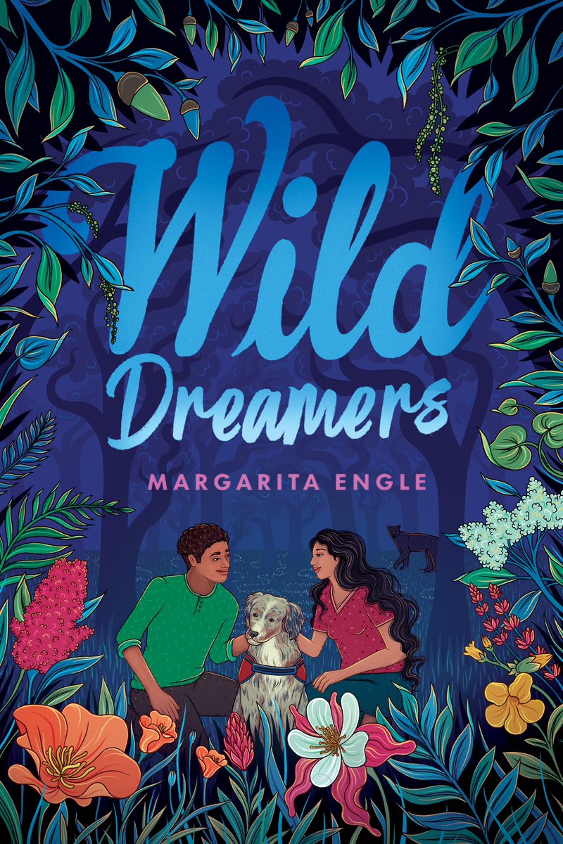 One week from today! @simonteen #GabiDalessandroArt #LatinxBooks #LatineBooks #versenovel #YAbook #poetry #LoveStory #rewilding #CubanAmericanAuthor #MargaritaEngleBooks #WildDreamers #ConservationDog #puma #WildlifeCrossing