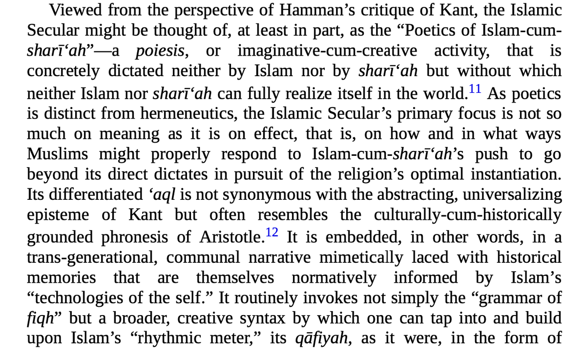 'The Islamic Secular' is indeed an oxymoron, and the fact that the author tries to anticipate this objection in his book does not make it any less egregious an error. Or to put it more colloquially: Really? That is what you come up with to address the extraordinary challenges…