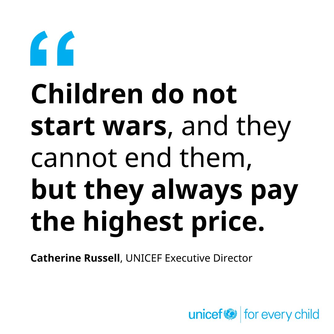 “For the sake of every child, I urge the parties to the conflict to release all Israeli hostages, implement an immediate ceasefire in the Gaza Strip and facilitate unfettered humanitarian access, and refrain from any further violence against children.” Read the full statement by