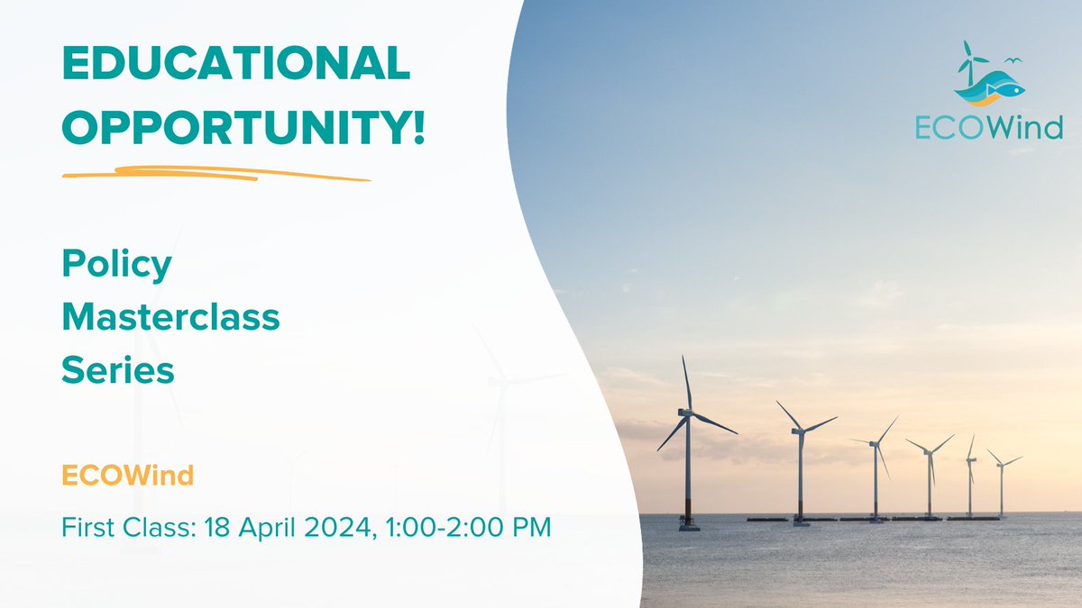 ECOWind_UK's tweet photo. #ECOWind is hosting a policy masterclass series, kicking off with an insightful exploration of the 2024 policy landscape this Thursday. 

If you're an academic searching for an in-depth discussion on #RenewableEnergy policy, register for the class here: https://t.co/REYimt7ojt https://t.co/AmlTkXDska
