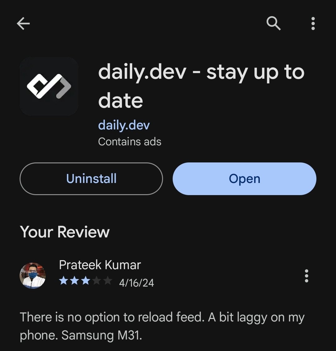 prateek_kumar_x's tweet photo. Do you read https://t.co/OCceZ4s9jf? @dailydotdev #dailydevmobile https://t.co/GmUTLvl4Tl
