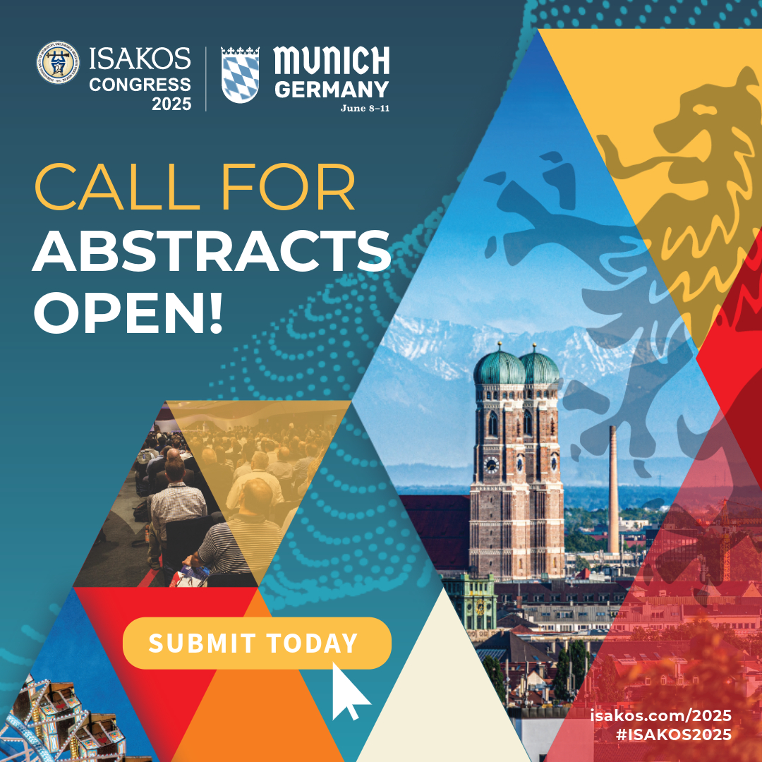 📢 2025 Congress Call for Abstracts - Submit Today! Don't miss your chance to submit Abstracts for the ISAKOS 2025 Congress being offered live in Munich, Germany June 8-11, 2025! ➡️ Submission Deadline: September 1, 2024 🔗 isakos.com/2025/Abstracts