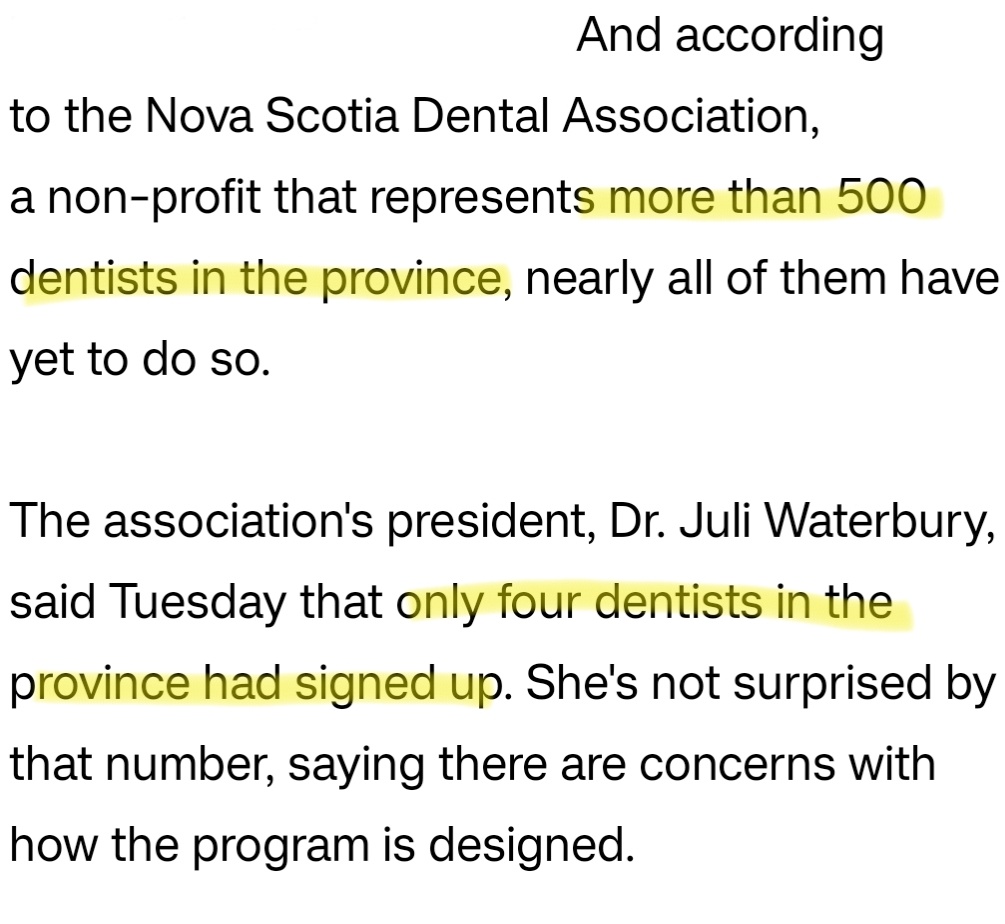 Dentists in #NovaScotia have joined dentists in #PEI, and are boycotting my Universal Dentalcare Plan saying it's poorly organized.

Hate like this is not welcome in Canada.

That's why I'm invoking the Emergencies Act to freeze their bank accounts, and trample them with horses…