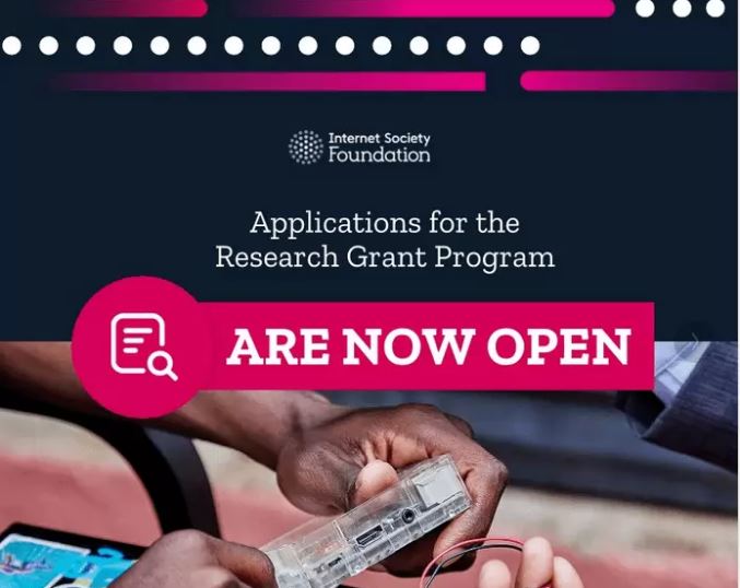 ClimateWed's tweet image. The Internet Society Foundation Research Program 2024 is now open for applications! 📚🔬 Apply today and let's #ExploreTheDigitalFrontier together! 💡💻 #ResearchProgram #InternetSocietyFoundation bit.ly/4431gb6