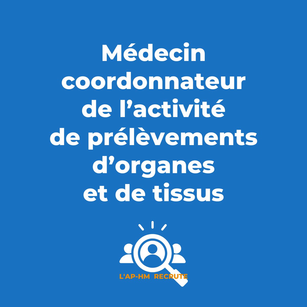 🌟L'AP-HM recrute! Nous cherchons un Médecin coordonnateur pour notre équipe de prélèvements d'organes et de tissus à Marseille. Passionnés de soins de santé, c'est votre chance de faire un impact significatif! #EmploiSanté #APHM