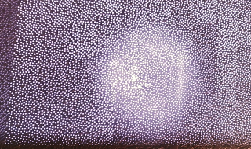d_feldman's tweet image. Anyway people never bought the "cell phones with projectors" idea
but your iPhone does have a laser in it, for producing a fixed dot pattern that it used with a low-resolution LiDAR for face ID
it's just infrared so you don't see it