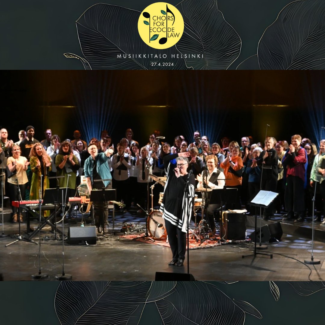 Let's Change the Rules – Choirs for #EcocideLaw

Don't miss this incredible MEGACONCERT @Musiikkitalo featuring 1000 singers live (+ live-streamed)!

#Helsinki | Sat 27 April | 6PM EEST

Tickets/info (stay tuned for stream news): shorturl.at/inMR7

#StopEcocide @LawEcocide