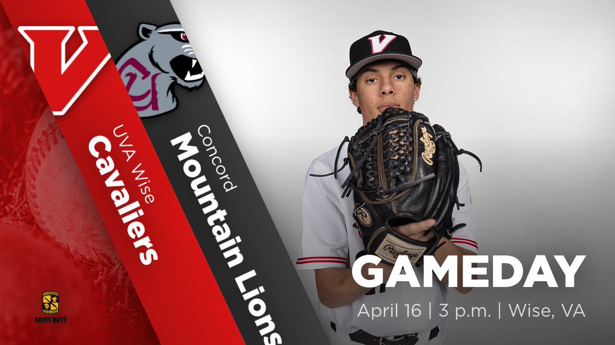 Mid Week! Come out to Stallard field to catch @UVAWiseBaseball as the face off against the Mountain Lions of Concord. Presented by @UVAWiseArmyROTC & @ArmyROTC ⚾️ 📍Wise, Va. 🕒 3 P.M. 📺 @FloBaseball 📊 shorturl.at/bpAC4 #GoCavsGo | #IgnitedWeStand