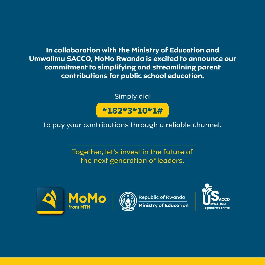 Dear Parents and guardians, school has resumed!! We have now introduced a new, convenient payment channel via MoMo. This allows you to make your contributions towards your child’s education in a simple and hassle-free manner.