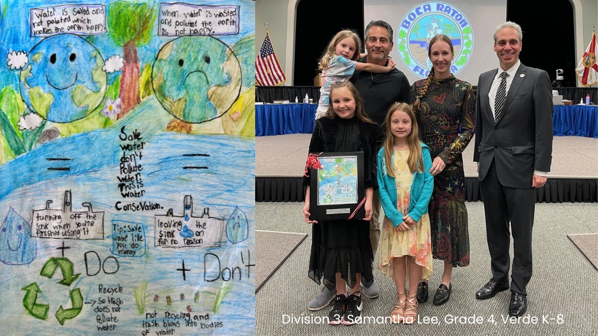 What's your best water conservation tip? Check out the tips from the winners of our Utility Services annual 'Drop Savers' Poster Contest. Congratulations! 💧 👏 The winners... 💧 Division 1: Katherine Koscso, Grade 1, St. Joan of Arc 💧 Division 2: Vivian Griffin, Grade 3, St.…