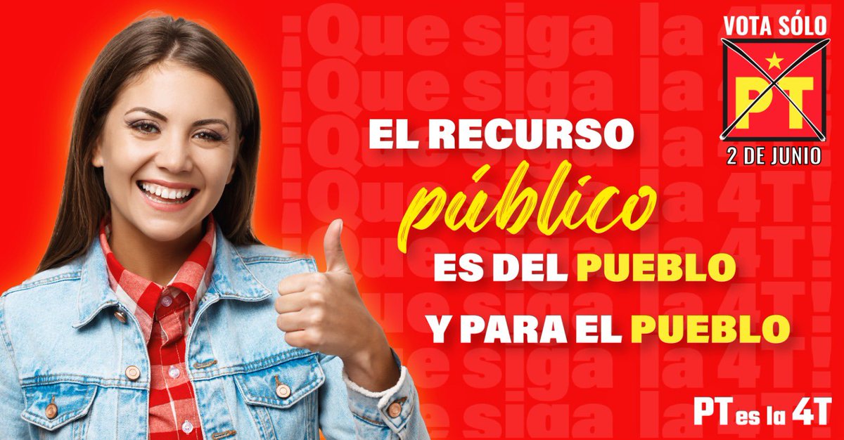 Por un #México conectado y un recurso público bien aplicado, ¡VOTA TODO PT! #PTesla4T #VotaTodoPT