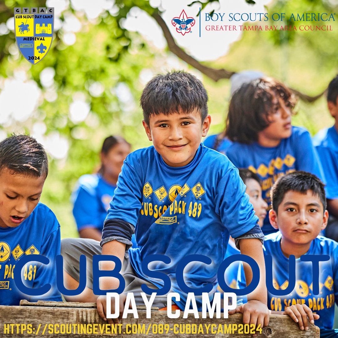 GTBACSCOUTS's tweet image. Now is the time to register for summer camp! Our Day and Twilight Camps offer exciting activities for all ages. Register now for the summer experience of a lifetime: scoutingevent.com/089-CubDayCamp…

#CubScoutDayCamp #SummerScouting  #GTBAC #boyscoutsofamerica #tampascouting