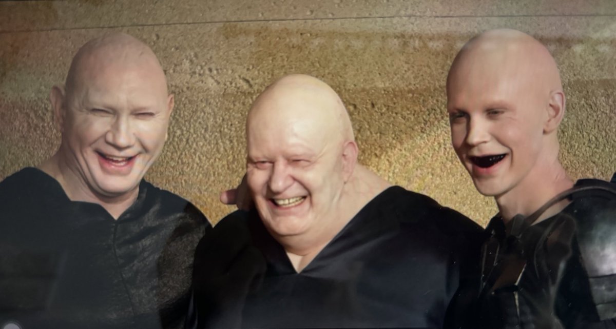 CultureCrave's tweet photo. Dave Bautista, Stellan Skarsgård and Austin Butler on the set of #Dune2 https://t.co/k5rEtKjFl7