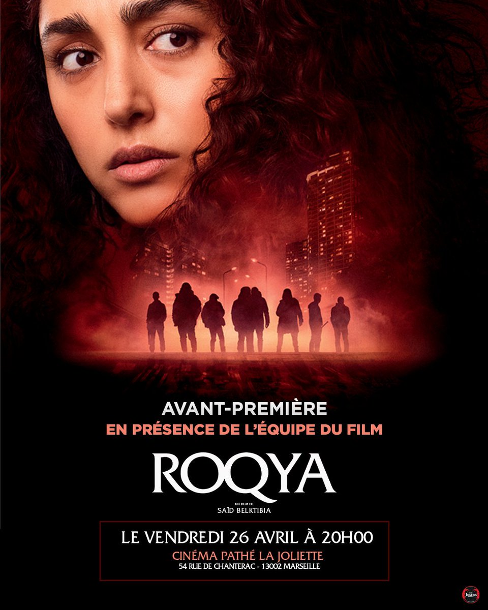 La chasse à la sorcière passera par Marseille... Tenez-vous prêts ! 🐍 Découvrez en avant-première le film #ROQYA le 26 avril au Pathé La Joliette en présence de l'équipe du film. 🎟️Réservez vos places : bit.ly/43ZkJcK