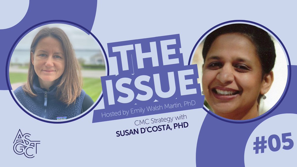 Tune in to a NEW episode of The Issue for an exceptional discussion on #CMC with Dr. Susan D'Costa (@GenezenLabs)! 'Geek out' with Susan and host @drecwalsh, PhD, on the intricacies of defining your CMC strategy. Listen + subscribe. bit.ly/3vTLMK5