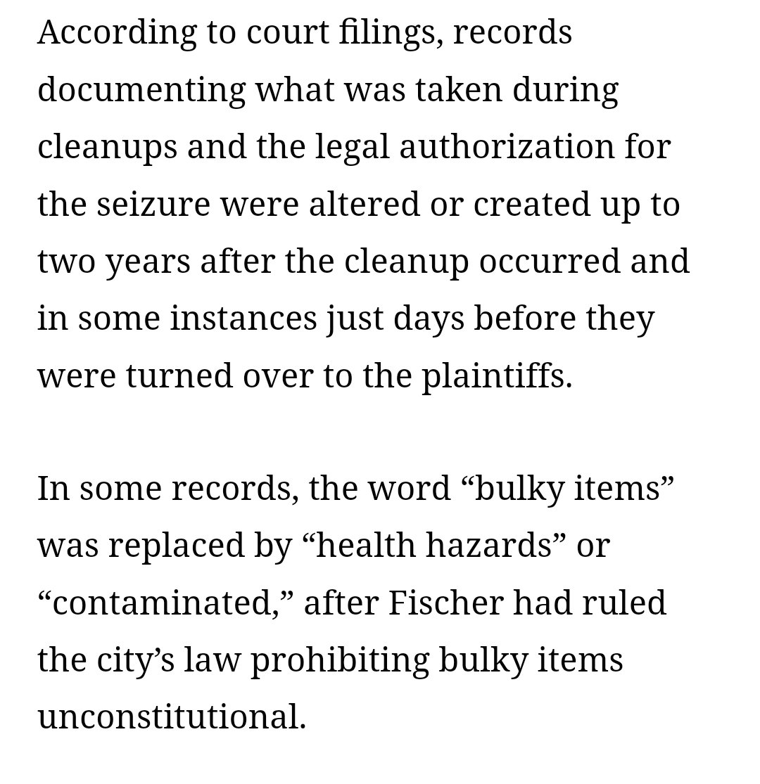 For nearly five years, we've been engaged with litigation with the City of Los Angeles over sweeps. Read more about the city doctoring evidence in the case below. Many thanks to @LegalAidLA for uncovering this. latimes.com/california/sto…