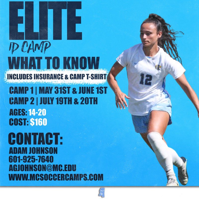 ATTENTION ‼️ 

Join us at our ELITE ID CAMPs May 31st-June 1st & July 19th-July 20th! 

#GSC | #ladychoctawsoccer | #COTM