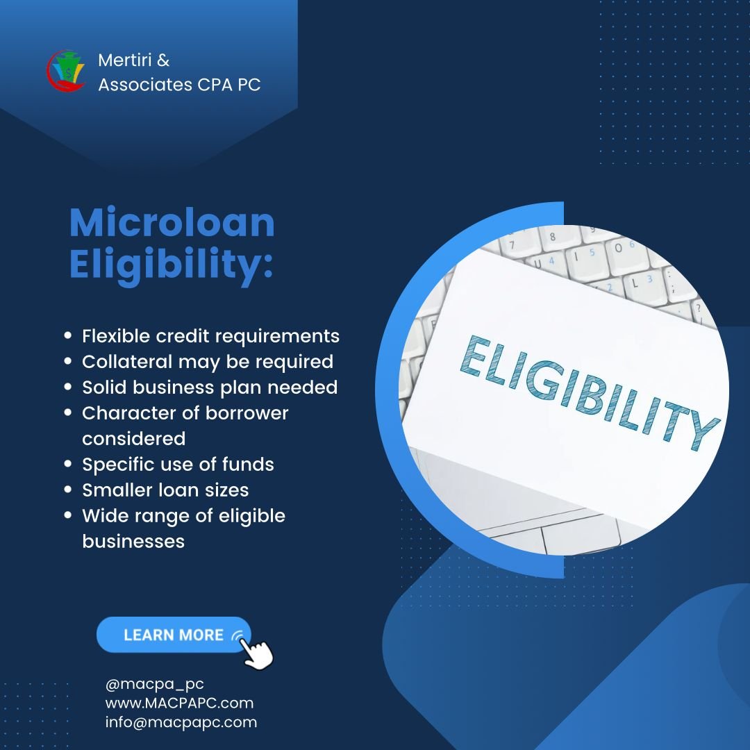 EdMertiri's tweet photo. Microloan eligibility essentials: Flexible credit, solid plan, and diverse business scope. 💼✅
 #Microloan #SmallBusiness #Entrepreneurship https://t.co/7QgskQKleS