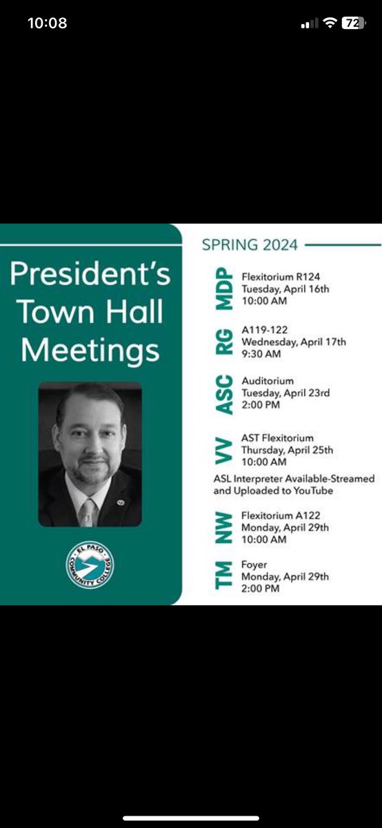MdP_epcc's tweet photo. Welcome Dr. Serrata and EPCC Administration to the MdP campus! Dr. Serrata will highlight the outstanding work at EPCC, individuals campus, and faculty during his town hall meetings throughout EPCC. https://t.co/gLQA0JAOhG
