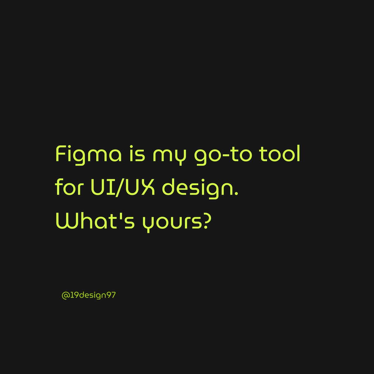 19design97's tweet image. Figma is my go-to tool for UI/UX design. What's yours? #Figma #UIDesignTools #ProductDesign