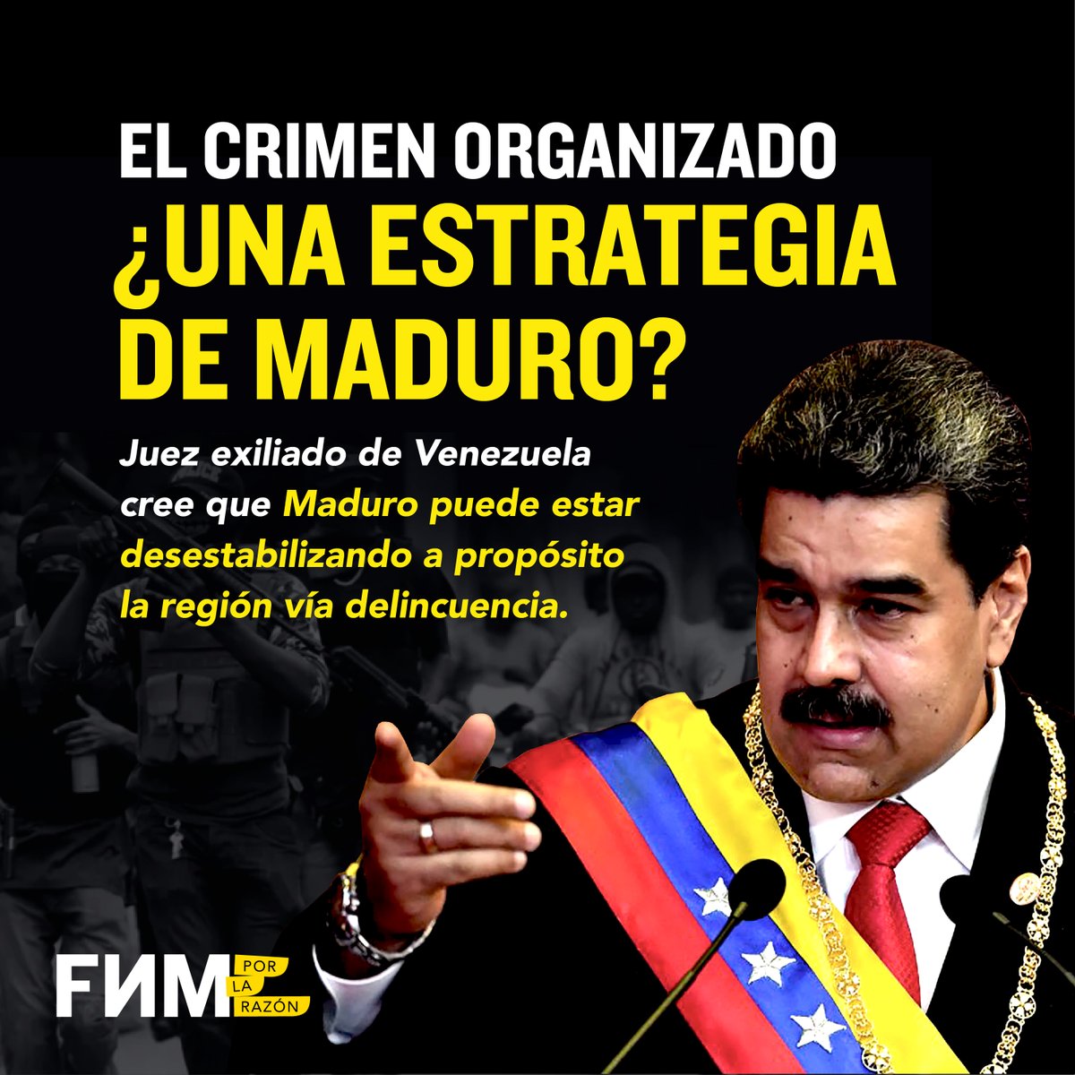 🔎 🚨 EL CRIMEN ORGANIZADO ¿UNA ESTRATEGIA DE MADURO? Juez exiliado de Venezuela cree que Maduro puede estar desestabilizando a propósito la región vía delincuencia. 🧵👇