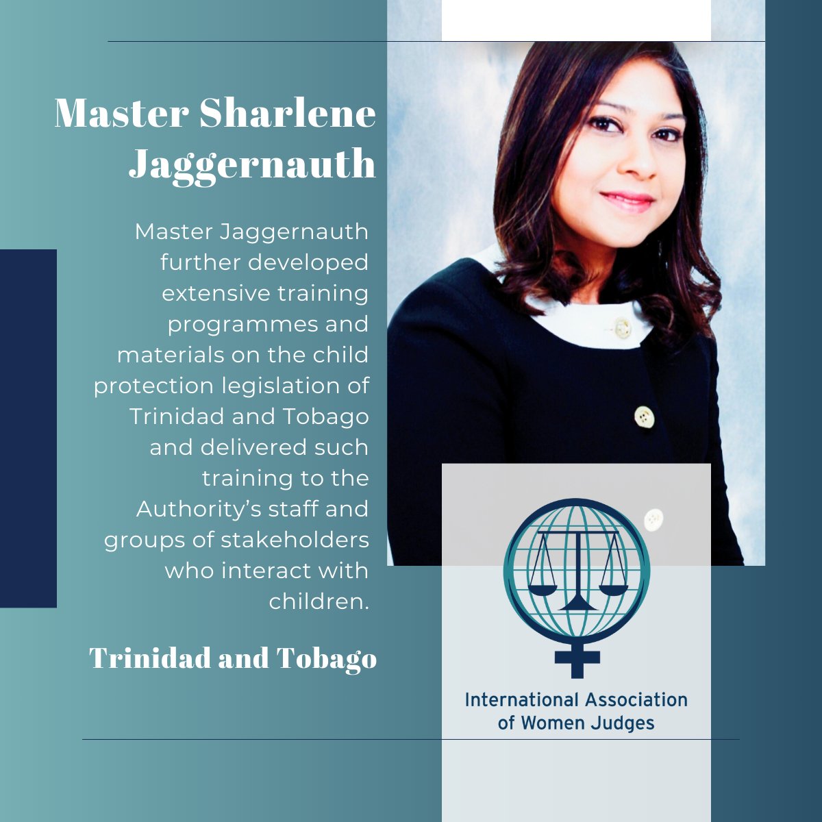 🌟 Meet Master Sharlene Jaggernauth: A Rising Leader with a Vision 🌟Learn about her journey to becoming a judge and her initiatives in the legal field.

🔸Learn more about her: iawj.org/content.aspx?p…
 
#IAWJ #WomenJudges #IAWJRisingLeader