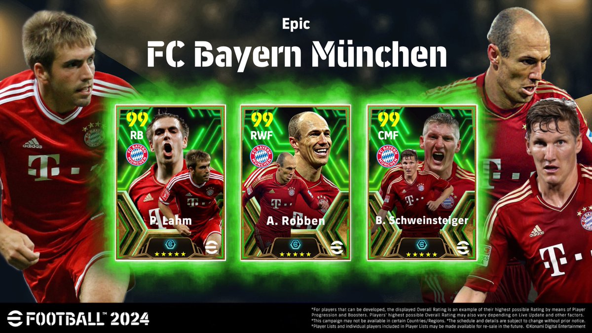 Epic : FC Bayern Munich

Lahm x Robben x Schweinsteiger
#eFootball | #eFootball2024