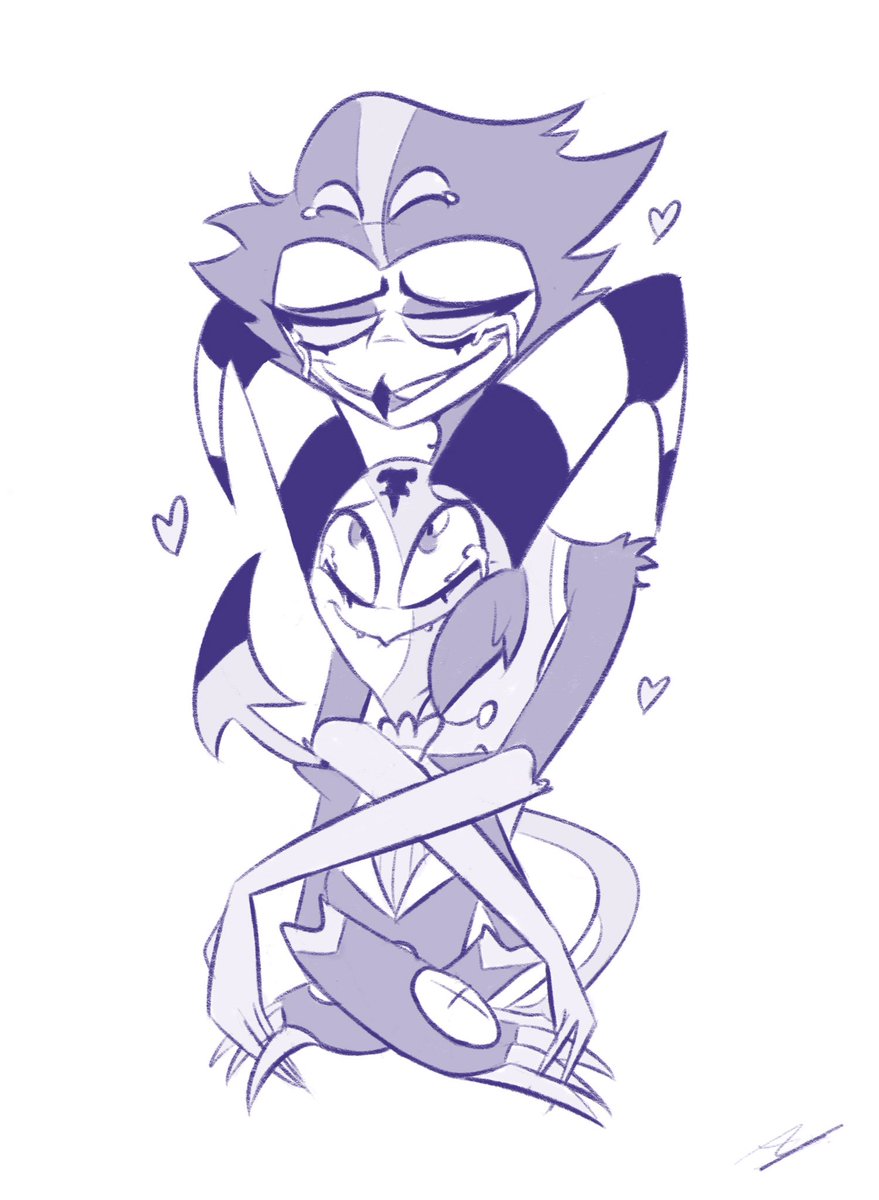 A little something for #stolitzweek. 🦉😈

#HelluvaBossFanart #HelluvaBoss #Stolas #Blitzø #Artwork